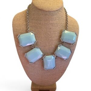 Banana Republic Silver and Blue Geometric Necklace
